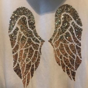 VICTORIAS SECRET WHITE ANGEL WING ZIP UP